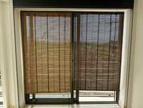 Estores de rolo em bambu 160×100, em excelente estado — 4 unid.