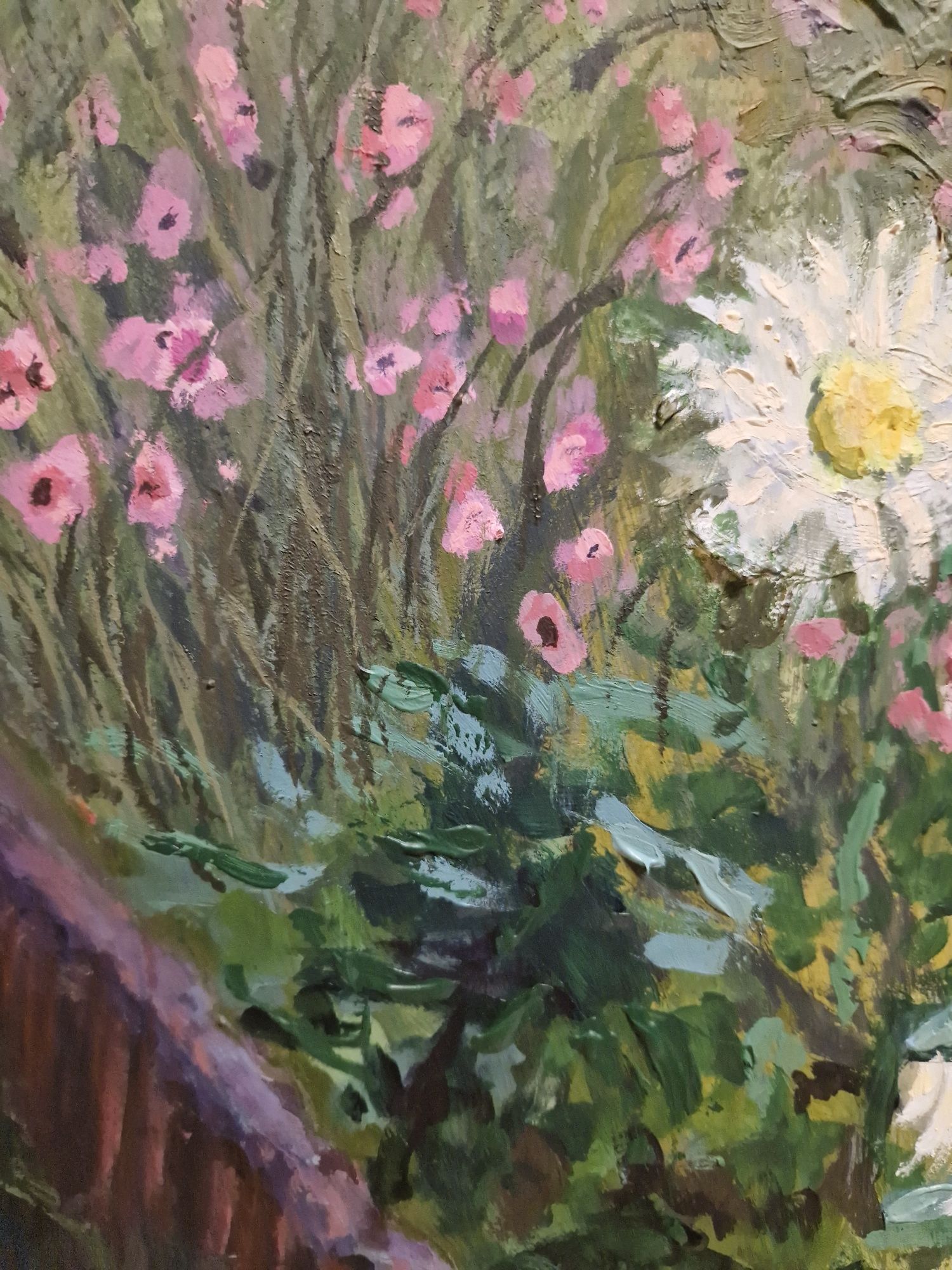 Pejzaż farbami akrylowymi 100x70 cm