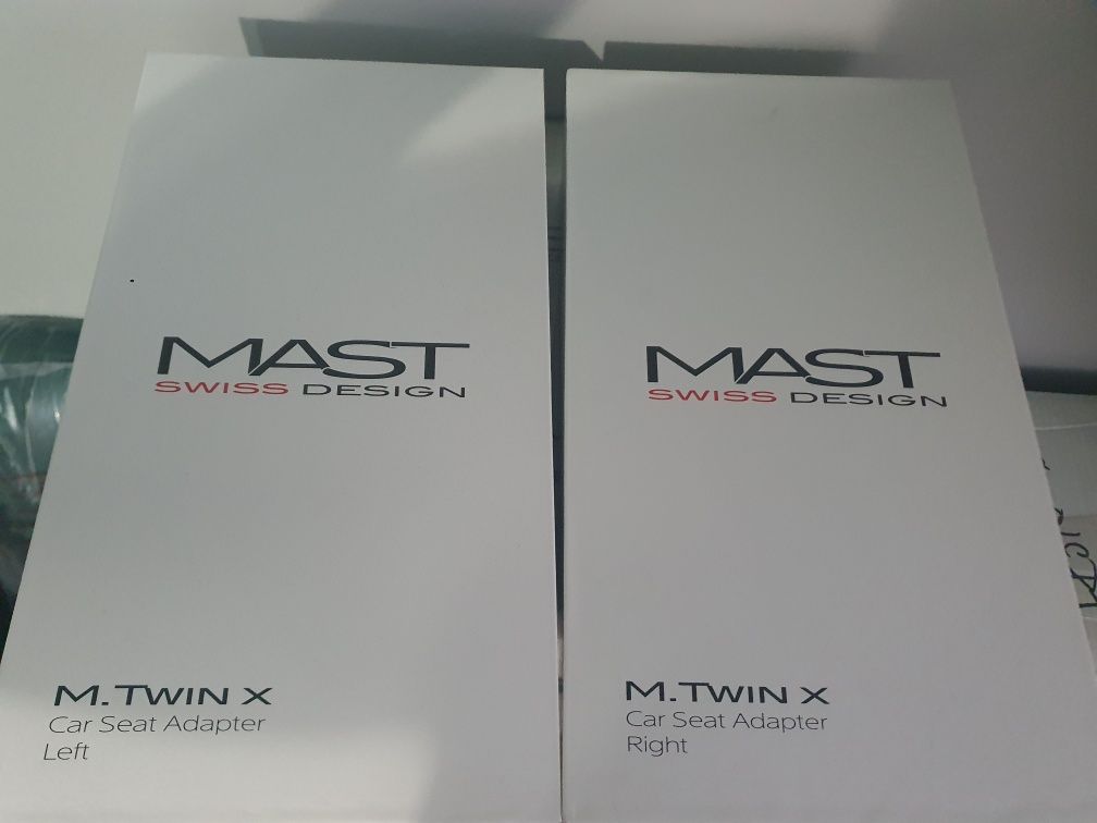 Wózek bliźniaczy Mast Twin X NOWY zestaw gondole adaptery