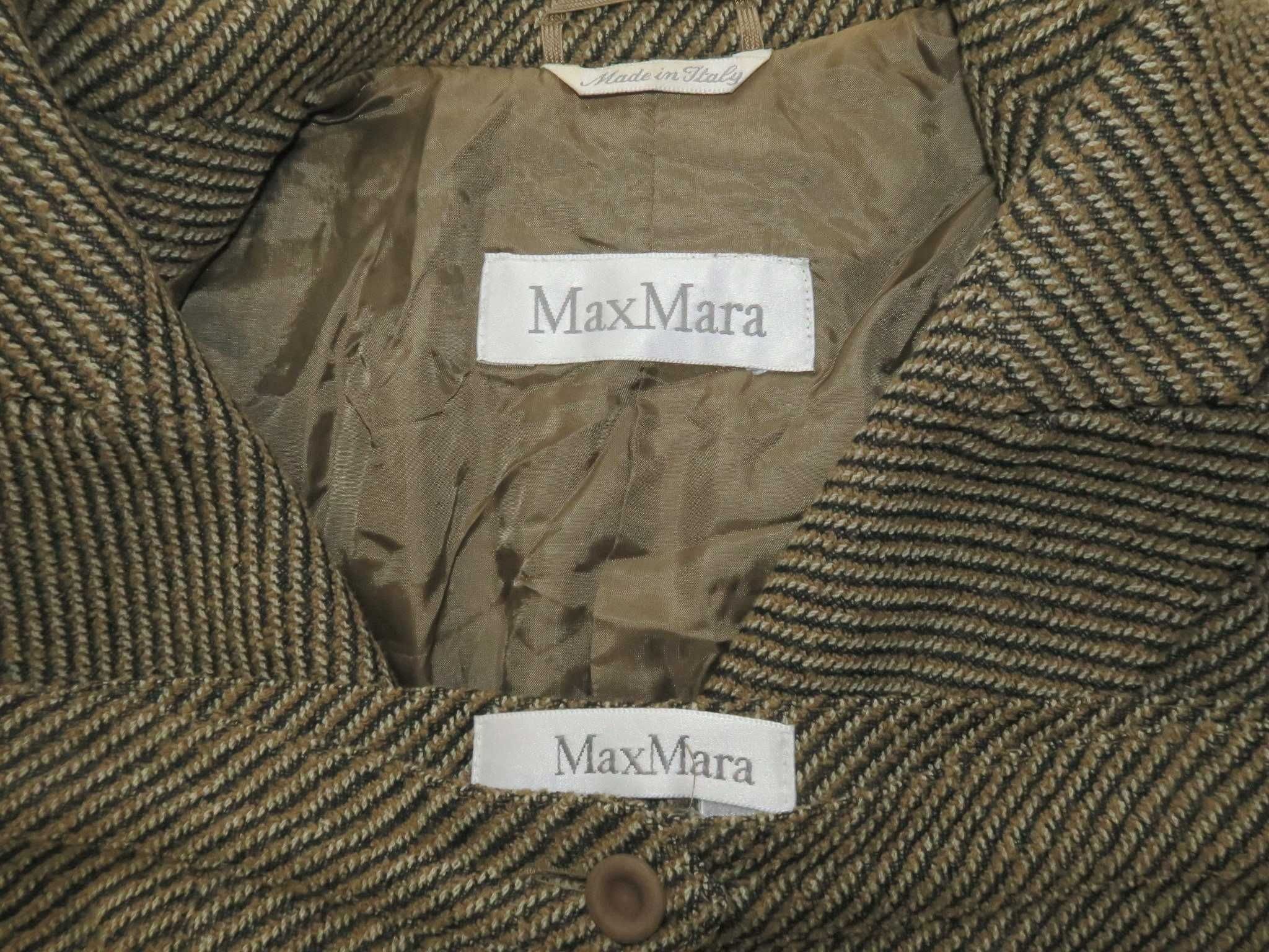 Max Mara komplet dwu częściowy kostium wełniany 36