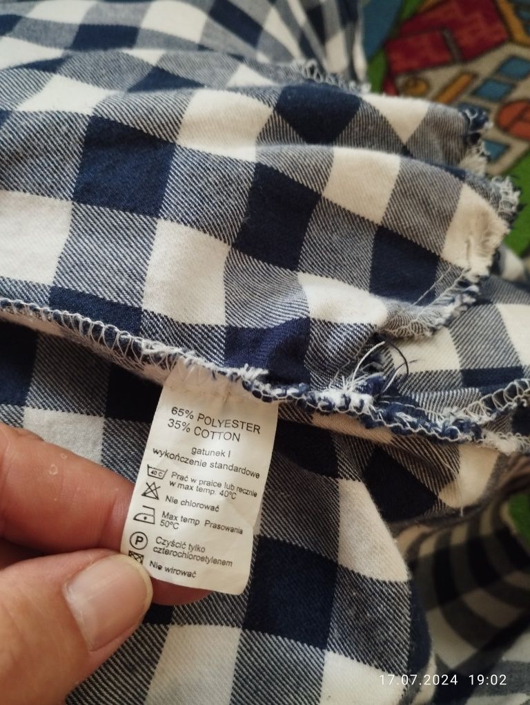 Koszula w kratę tunika