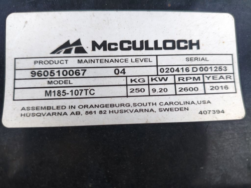 Kosiarka traktorek McCulloch M185-107TC hydro Husqvarna partner