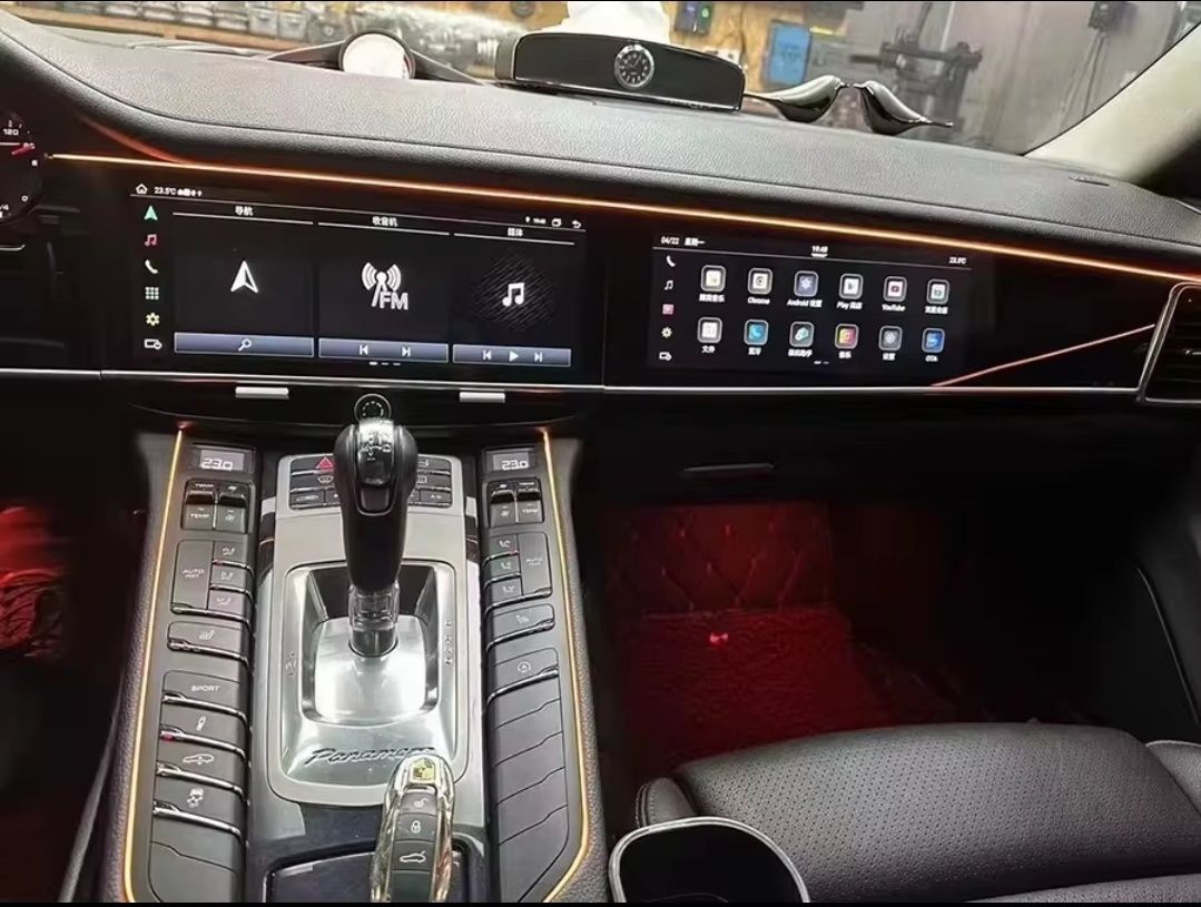 Rádio Porsche Panamera 10-16 Android 13 Duplo ecrã (Novo)