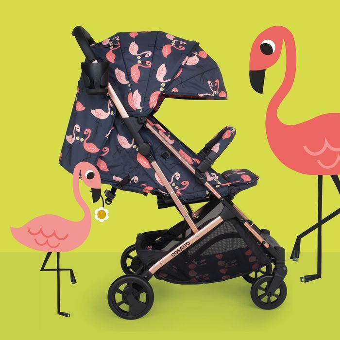 Lekka spacerówka Cosatto WOOSH 3 - Pretty Flamingo z rączką jak torba!