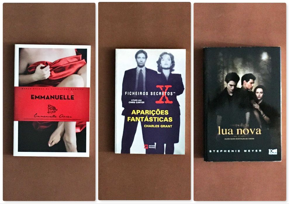 LIVRO [4€ cada] Emmanuelle Ficheiros Secretos Lua Nova Twilight XFiles