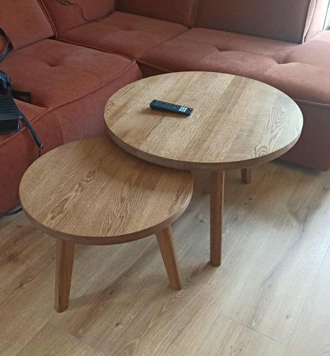 Stoliki kawowe dębowe 2w1 70 50cm