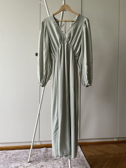 H&M modna letnia sukienka maxi długa suknia plażowa romantyczna boho