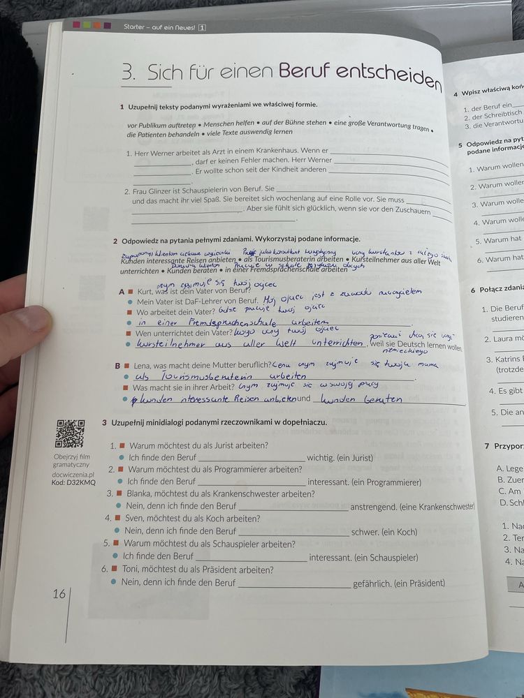 Podręcznik +zeszyt ćwiczeń do języka niemieckiego