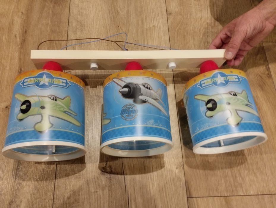 Żyrandol lampa chłopiec samoloty