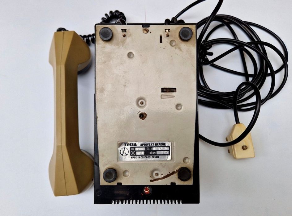 Stary telefon Tesla 1973 rok Czechosłowacja retro antyk zabytek