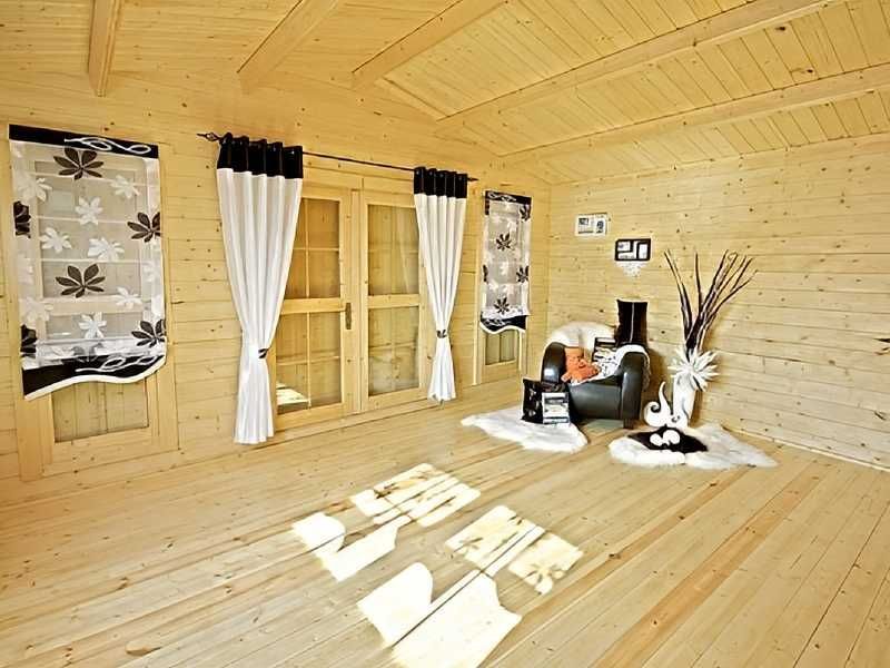 Domek z bali ANIA drewniany letniskowy ogrodowy