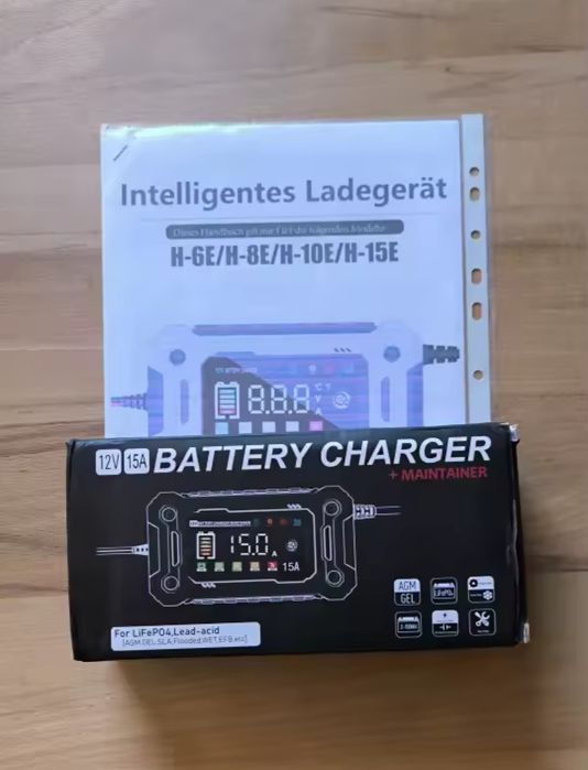 12V 15A смарт зарядное устройство для AGM Гель LifePo аккумулятора