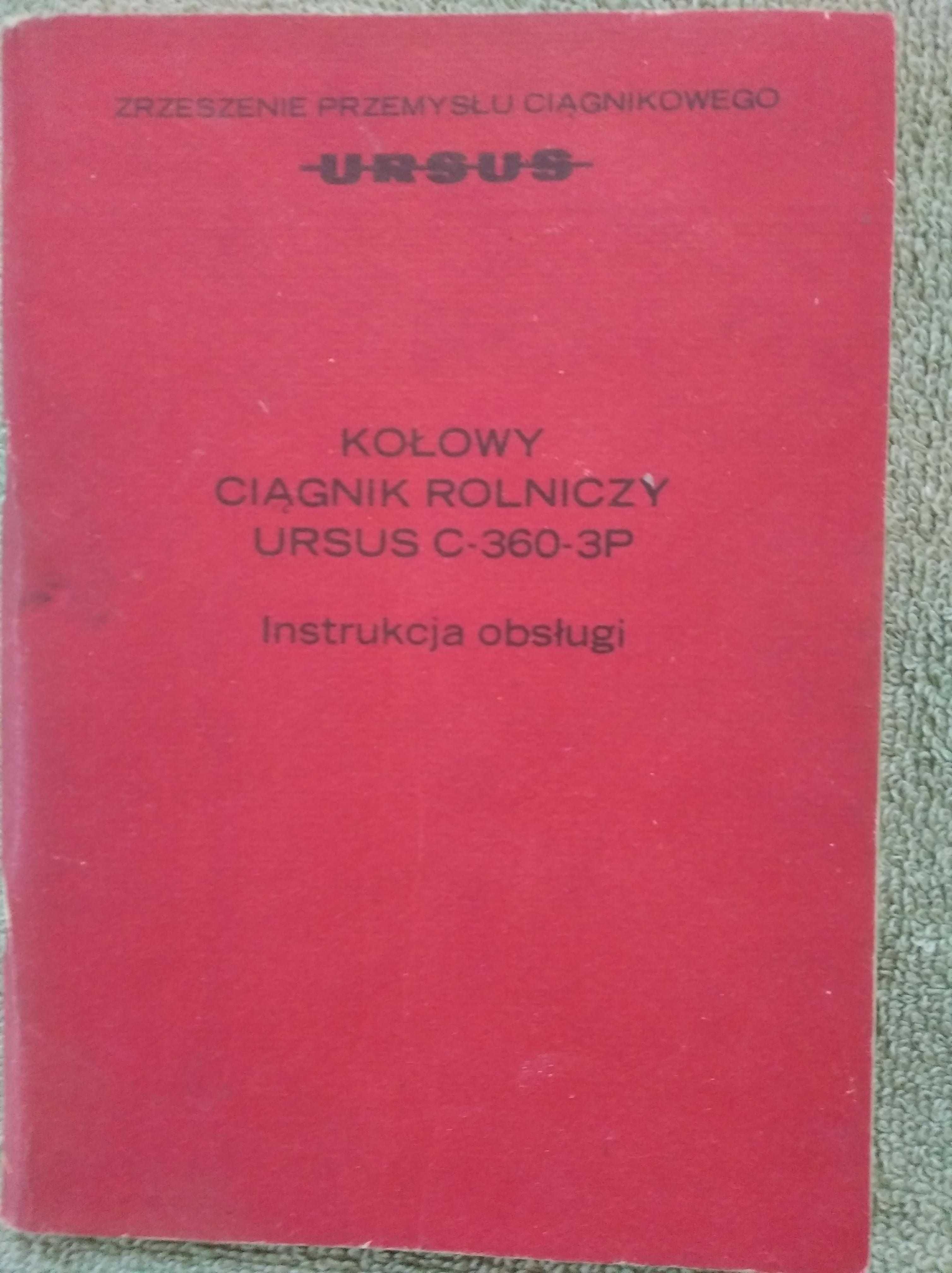 Instrukcja obsługi ciągnika rolniczego Ursus C-360-3P oryginalna PRL