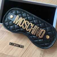 Moschino & h&m oryginal maska do spania złota skóra naturalna