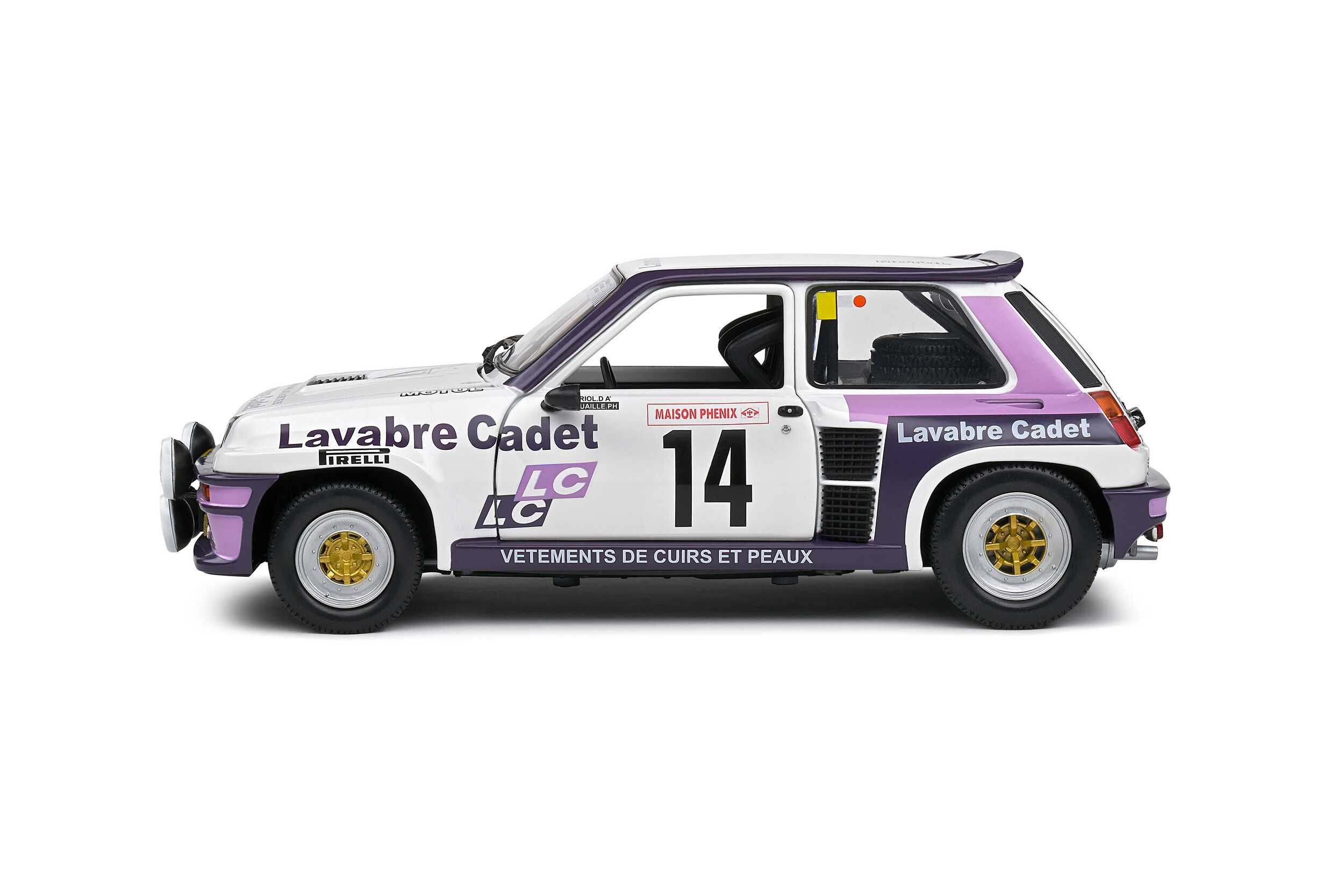 Renault 5 Turbo Rallye Lyon Charbonnière 1983 #14 Auriol Solido 1:18
