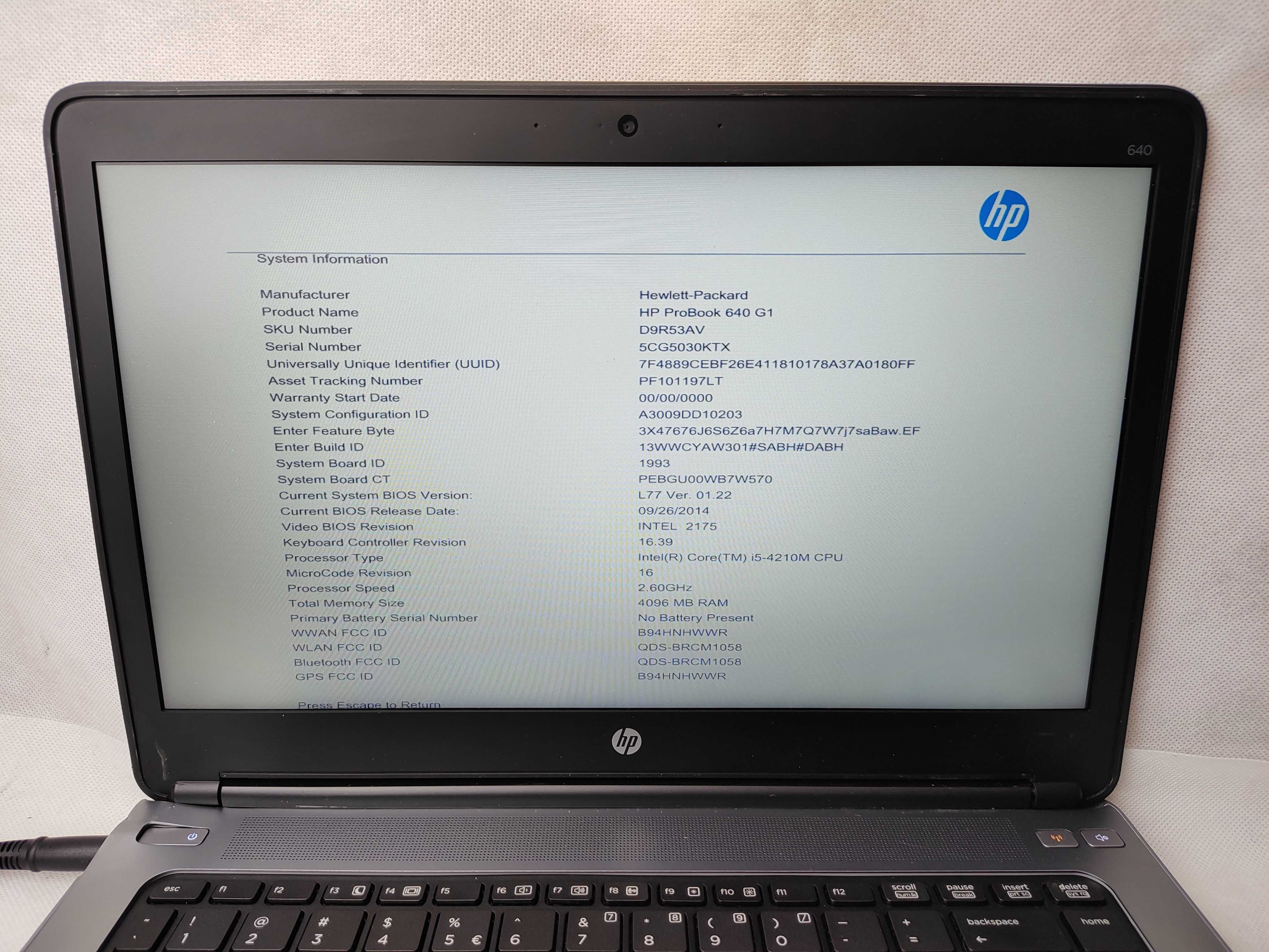 OKAZJA! | HP ProBook 640 G1 (1) | Core i5-4210M | Bios OK | Sklep FV23