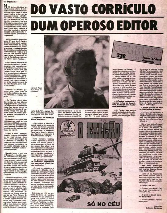 Banda Desenhada de coleção: Nº 82 de "O Falcão", fim da 1ª série 1960