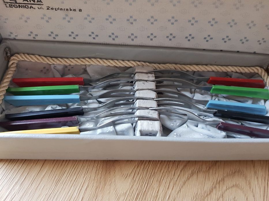 Stare sztućce widelczyki do zakąsek 11szt LEFANA