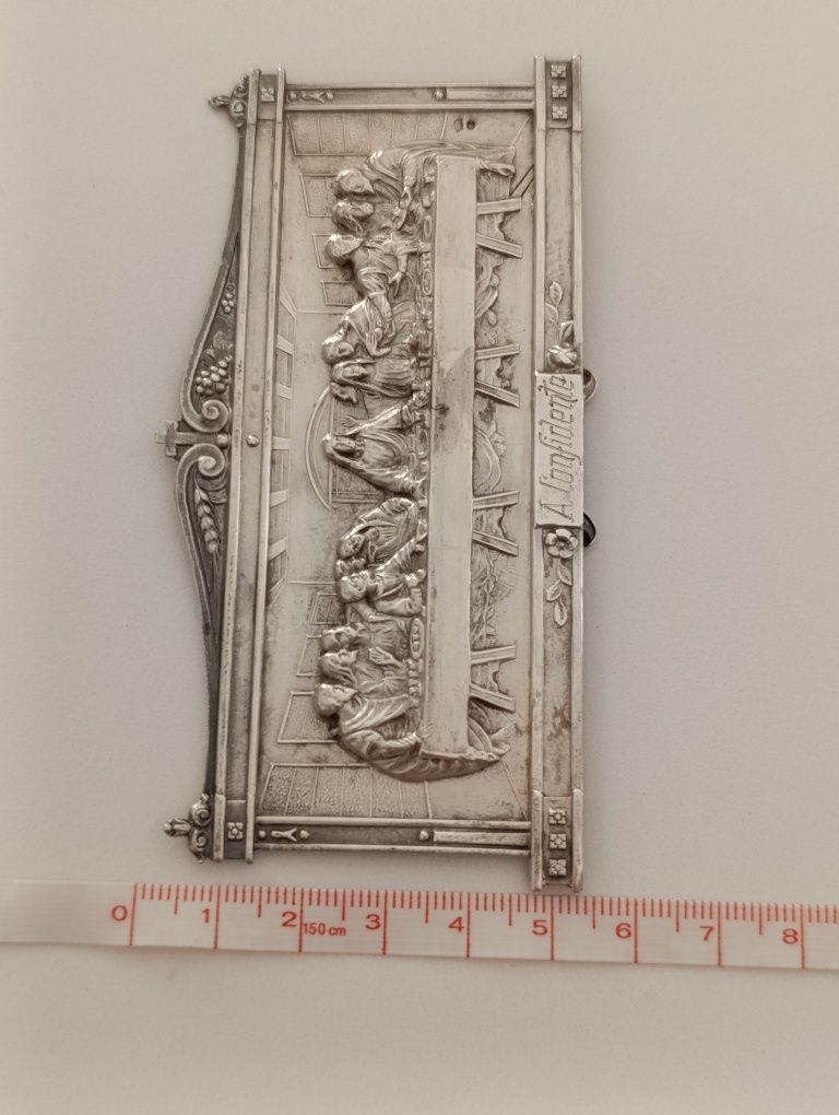 Placa em prata " Última Ceia "