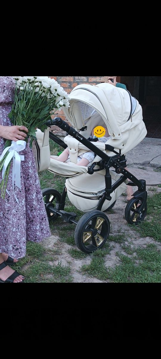 Коляска Bebi Pram 2в1 екошкіра