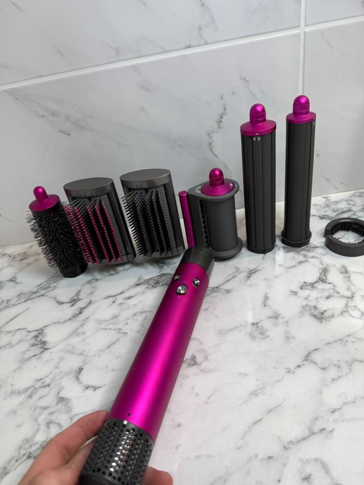 Стайлер для волосся Dyson Airwrap Complete Long 6 насадок | фуксія