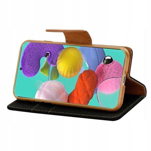 Kabura Canvas Book Pasuje Do Samsung A51 Czarny