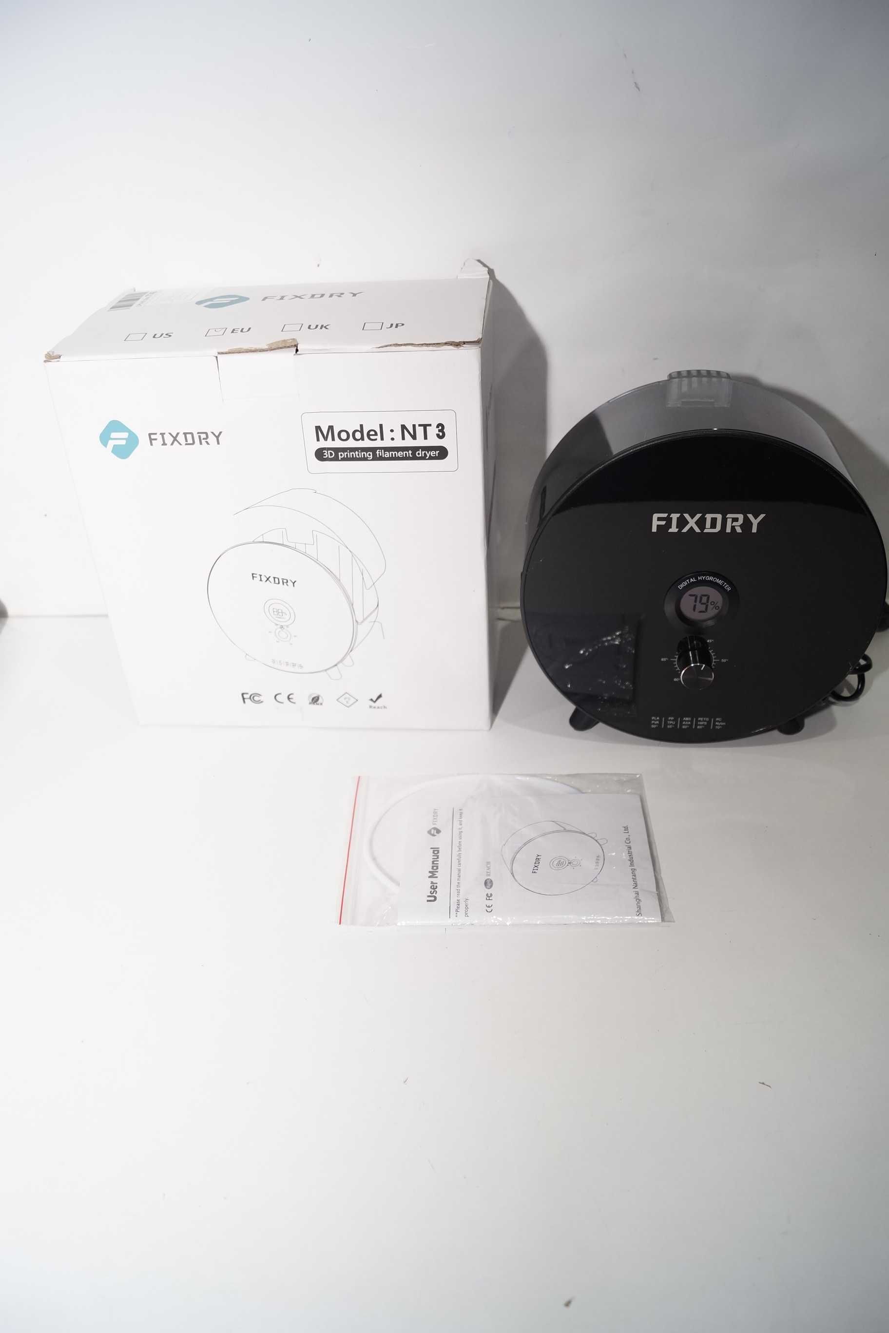 Suszarka do filamentu na filament do drukarki 3D dry box FIXDRY NT3