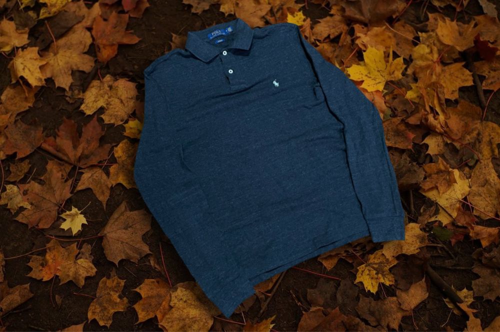 Темно-сіра slim регбійка Polo Ralph Lauren / M