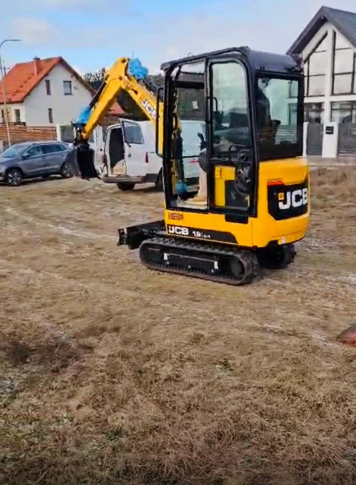 Wynajem minikoparki, minikoparka 110zł/h, prace ziemne