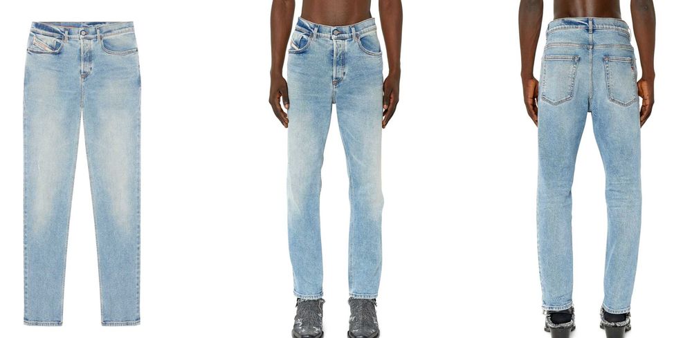 джинси Diesel D-Fining Tapered Mid Waist Jean Blue 09E86 орігінал