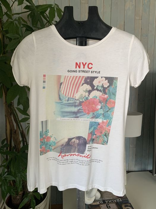 T-Shirt Branca da Bershka