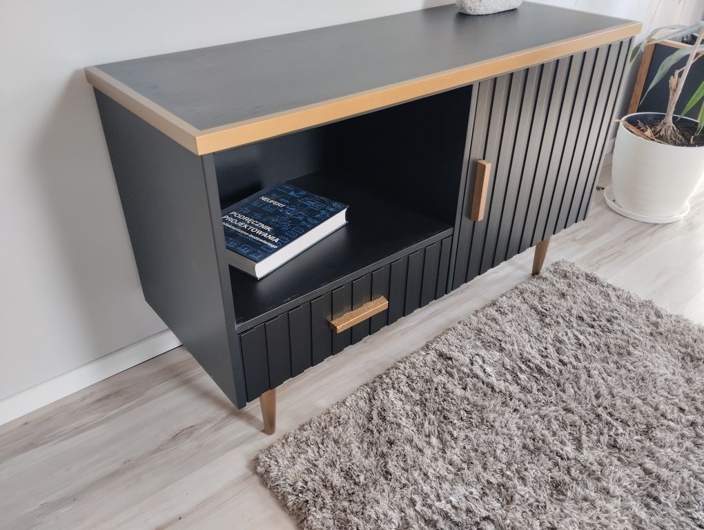Komoda szafka audio gramofon adapter  hi-fi mid-century duża