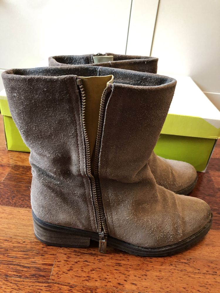 Botas camurça/ nobuck cinza 35