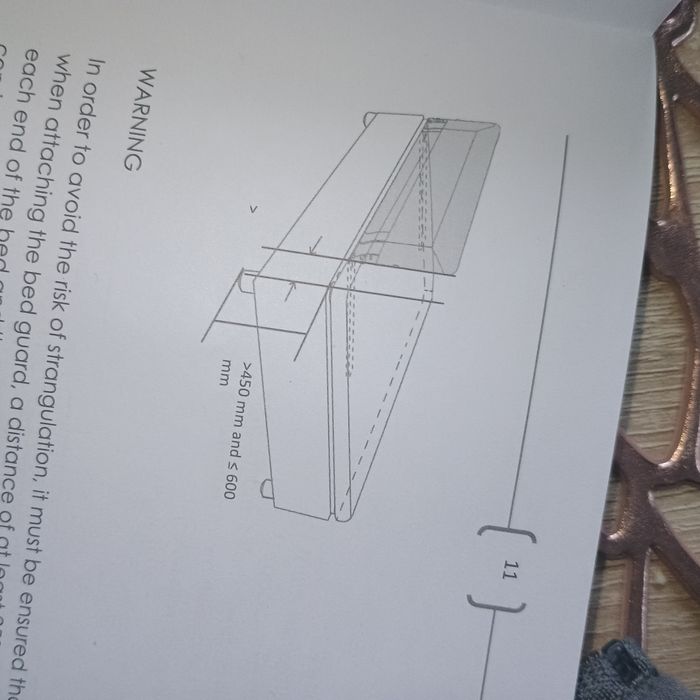 Barierka ochronna do łóżeczka łóżka