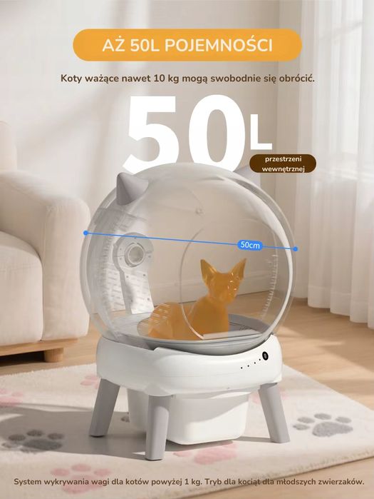 Samoczyszcząca automatyczna kuweta dla kota WIFI APLIKACJA KOSTOR NEKO