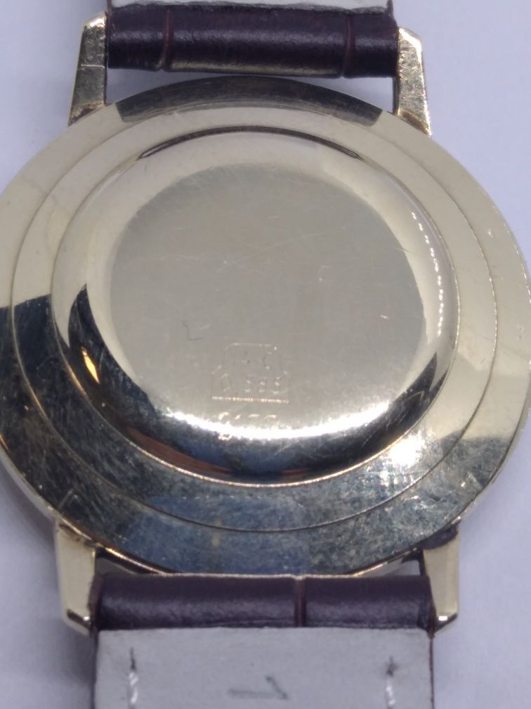 Złoty męski zegarek Bergamasco Automatic 25 Rubis incabloc złoto 585