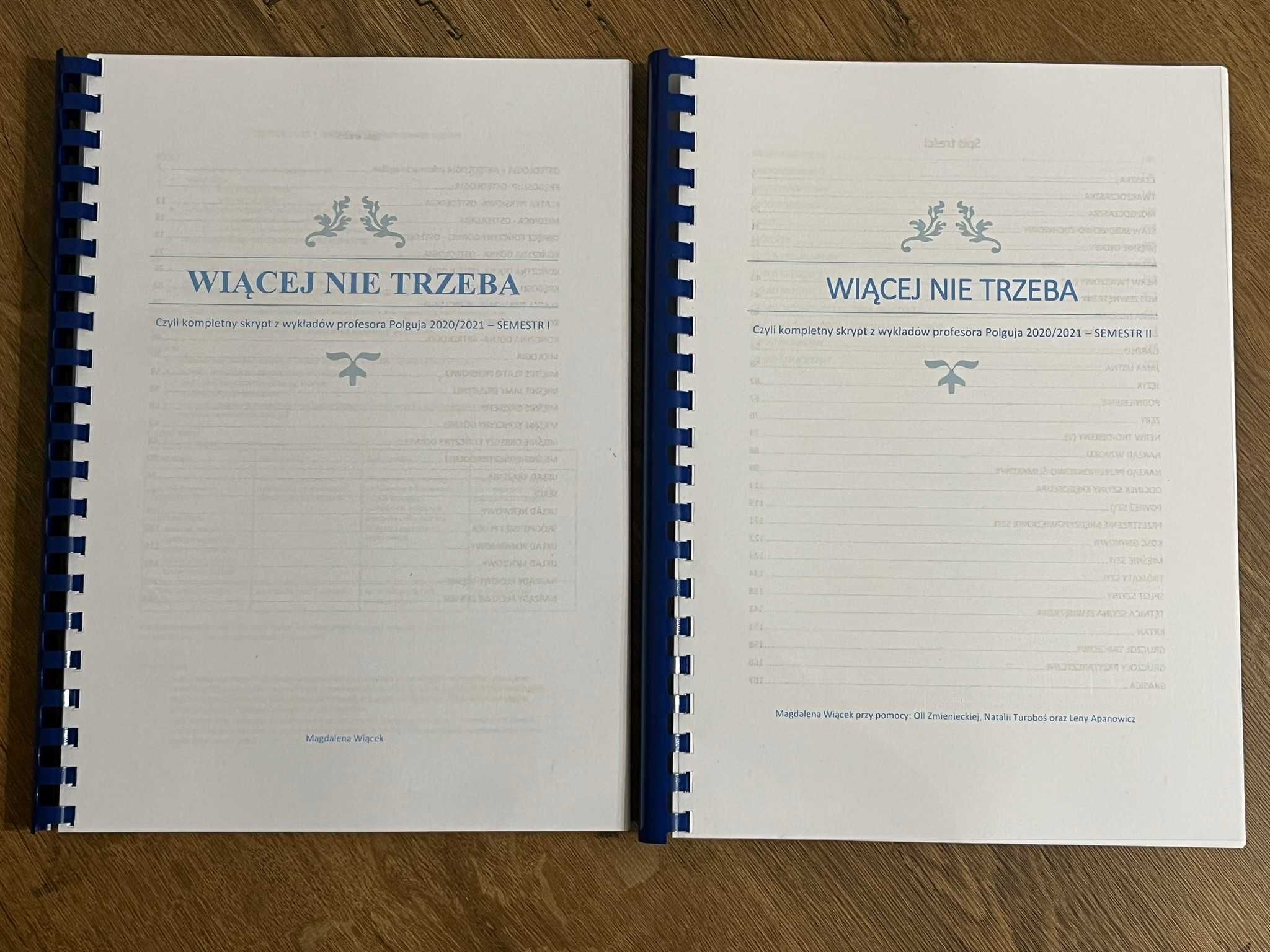 Wiącej nie trzeba wykłady z anatomii semestr I i II