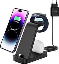 Szybka ładowarka do Apple Watch Charging Dock Ultra 8/7/6 Apetiy 3 w 1