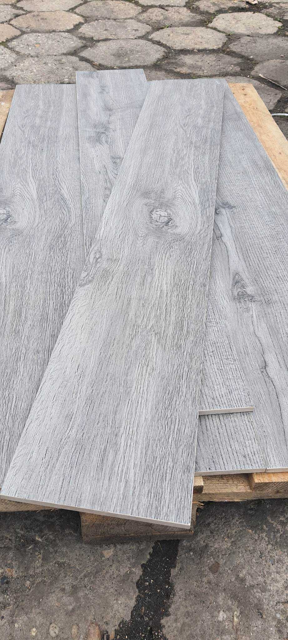 Płytki Podłogowe Ścienne Gres Drewno Bosque Grey 20x120 gat.1/2 Szary