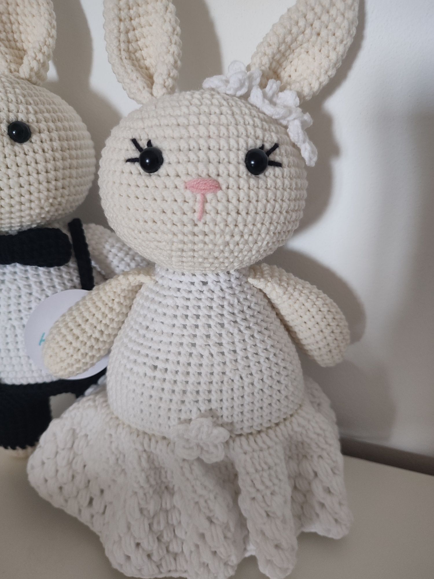 Młoda para, szydełko, hand made, rękodzieło, ślub