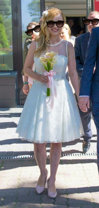 Suknia ślubna krótka