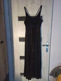 Sukienka balowa czarna brokatowa + pasek