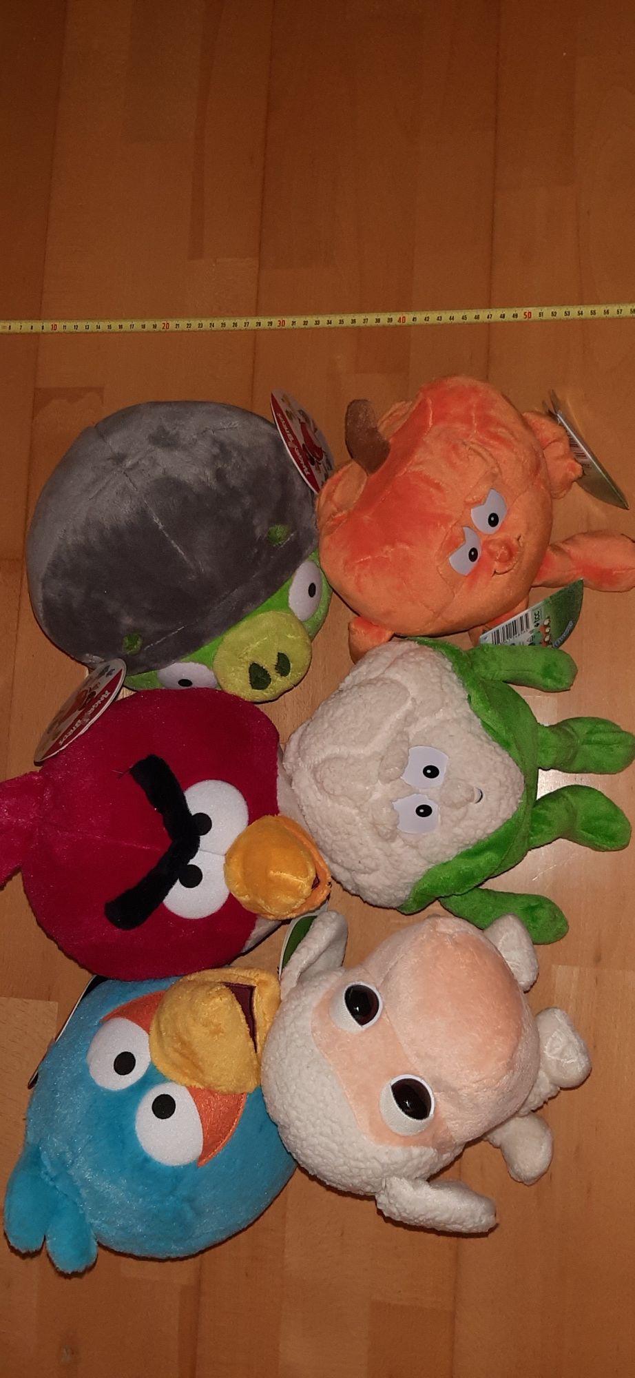 6 peluches bonecos com etiquetas gangue dos frescos e angry birds