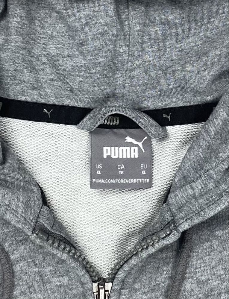 Puma кофта толстовка xl размер серая оригинал