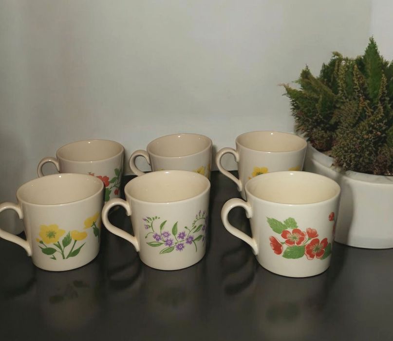 Stare PRL kubki filiżanki Landzeit 6szt