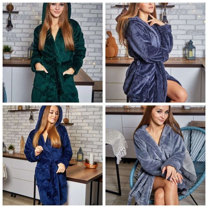Жіночі теплі халатики багато кольорів
