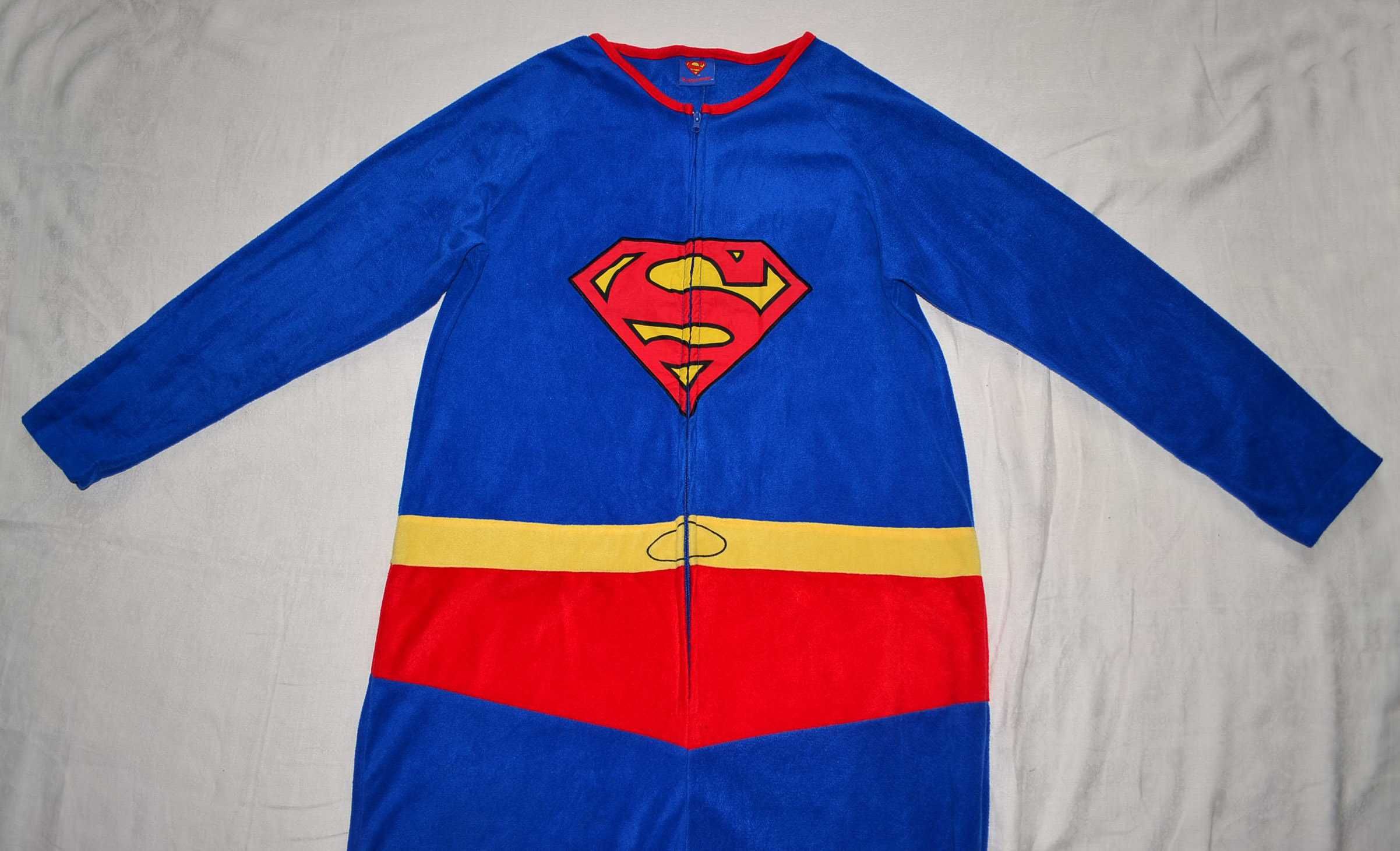 SuperMan костюм Супермен аниматор пижама кигуруми праздник слип флис
