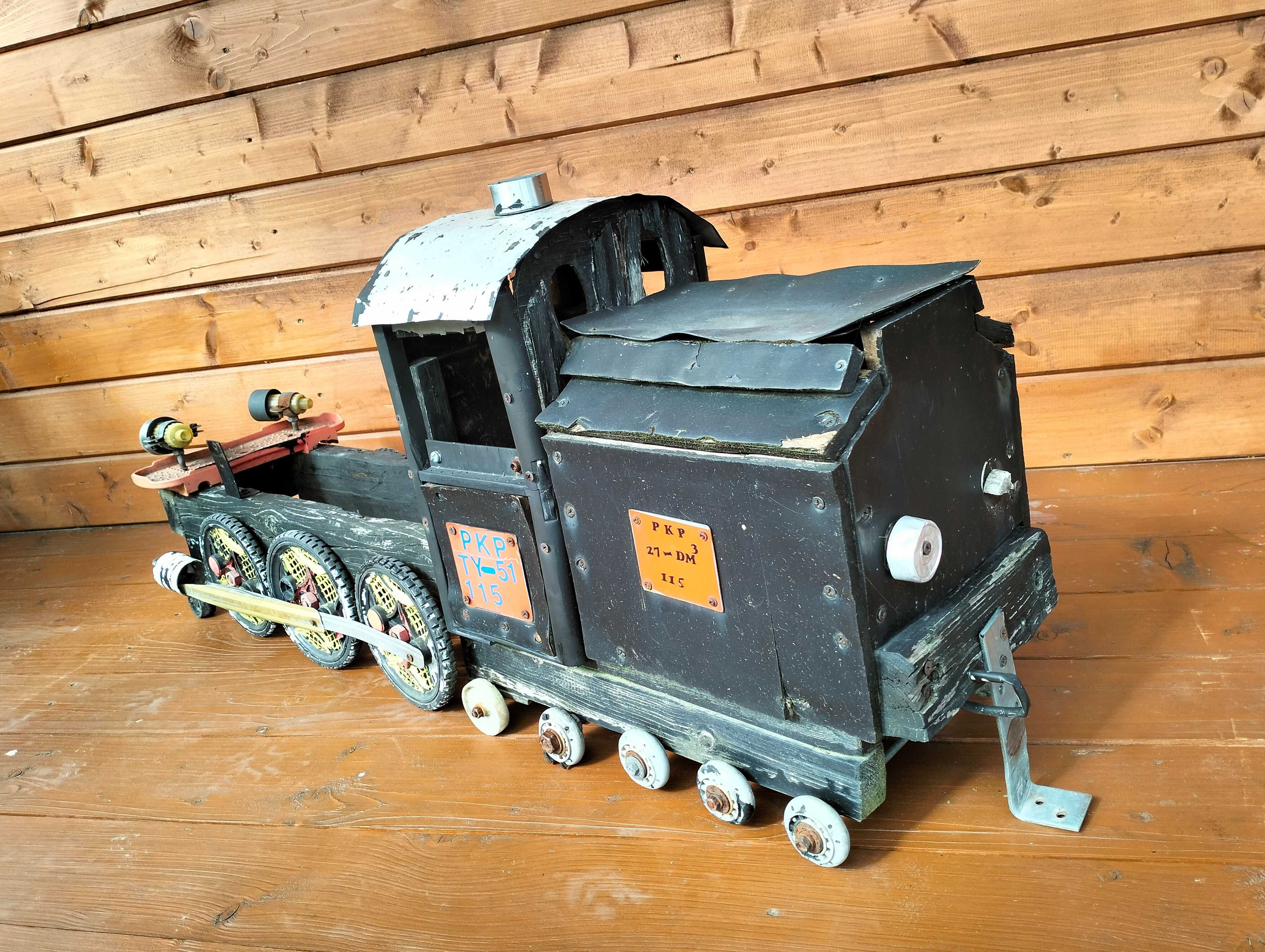 Stary duży model lokomotywa Ty51 PKP PRL parowóz kolejowy ciuchcia
