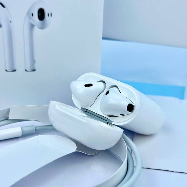 Навушники в кейсі Apple AirPods 2 Original series 1:1 чіп Jerry Білий