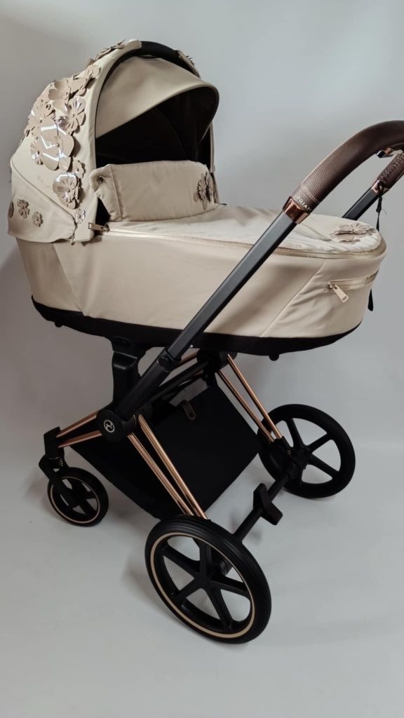 Cybex priam wozek z gondolą simply flowers beige